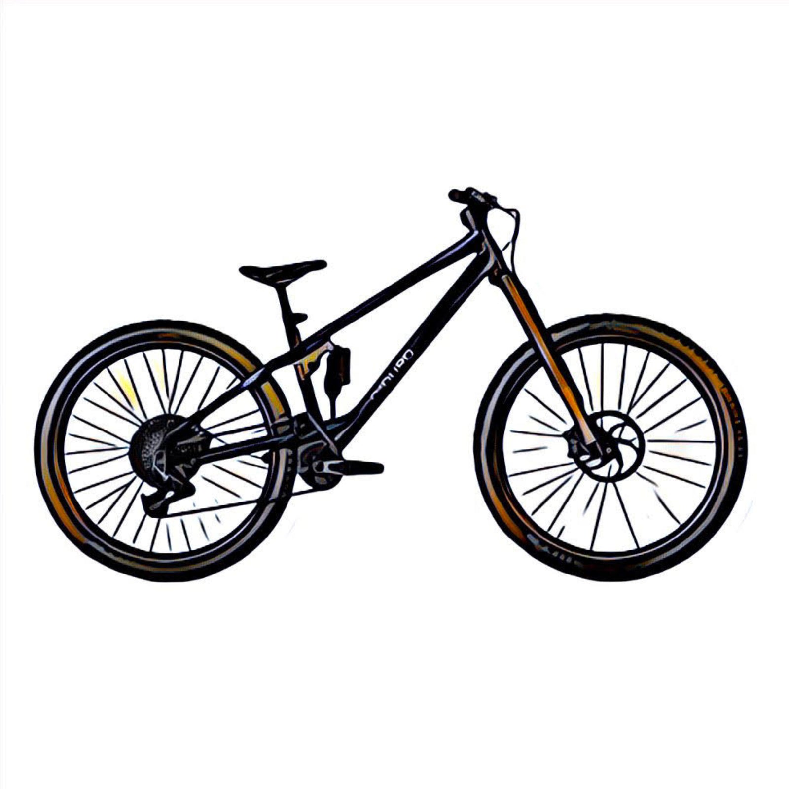 Cduro Shremeeq MTB – side view, compatible model for the frame protection kit