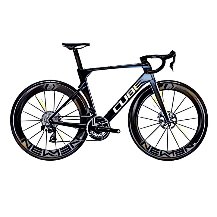Cube Litening Aero – side view, compatible model for the frame protection kit