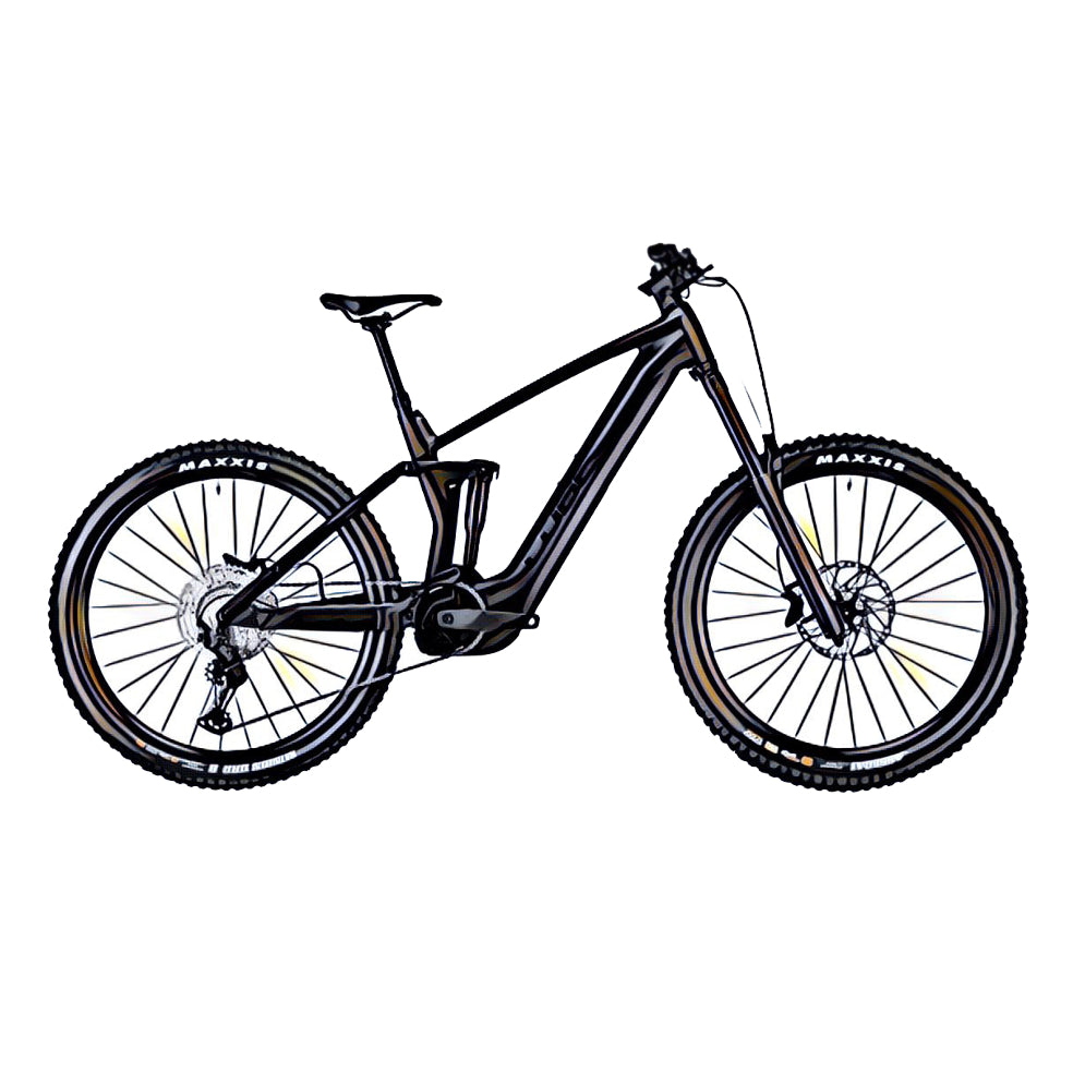Cube Stereo Hybrid 160 e-MTB – side view, compatible model for the frame protection kit