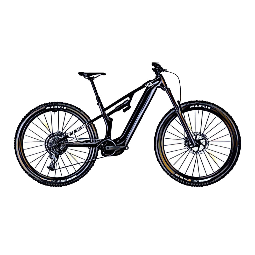 Cube Stereo Hybrid ONE55 e-MTB – side view, compatible model for the frame protection kit