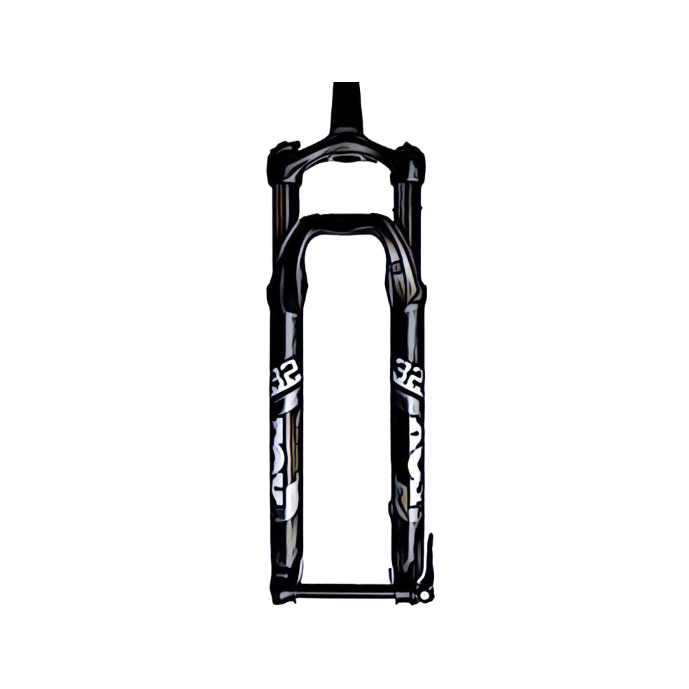 Fox 32 – front view, compatible model for the fork protection kit