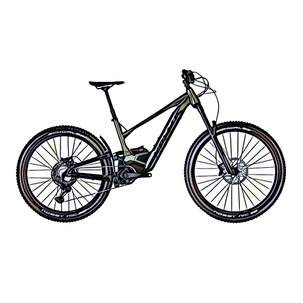 Kellys Theos R e-MTB – side view, compatible model for the frame protection kit