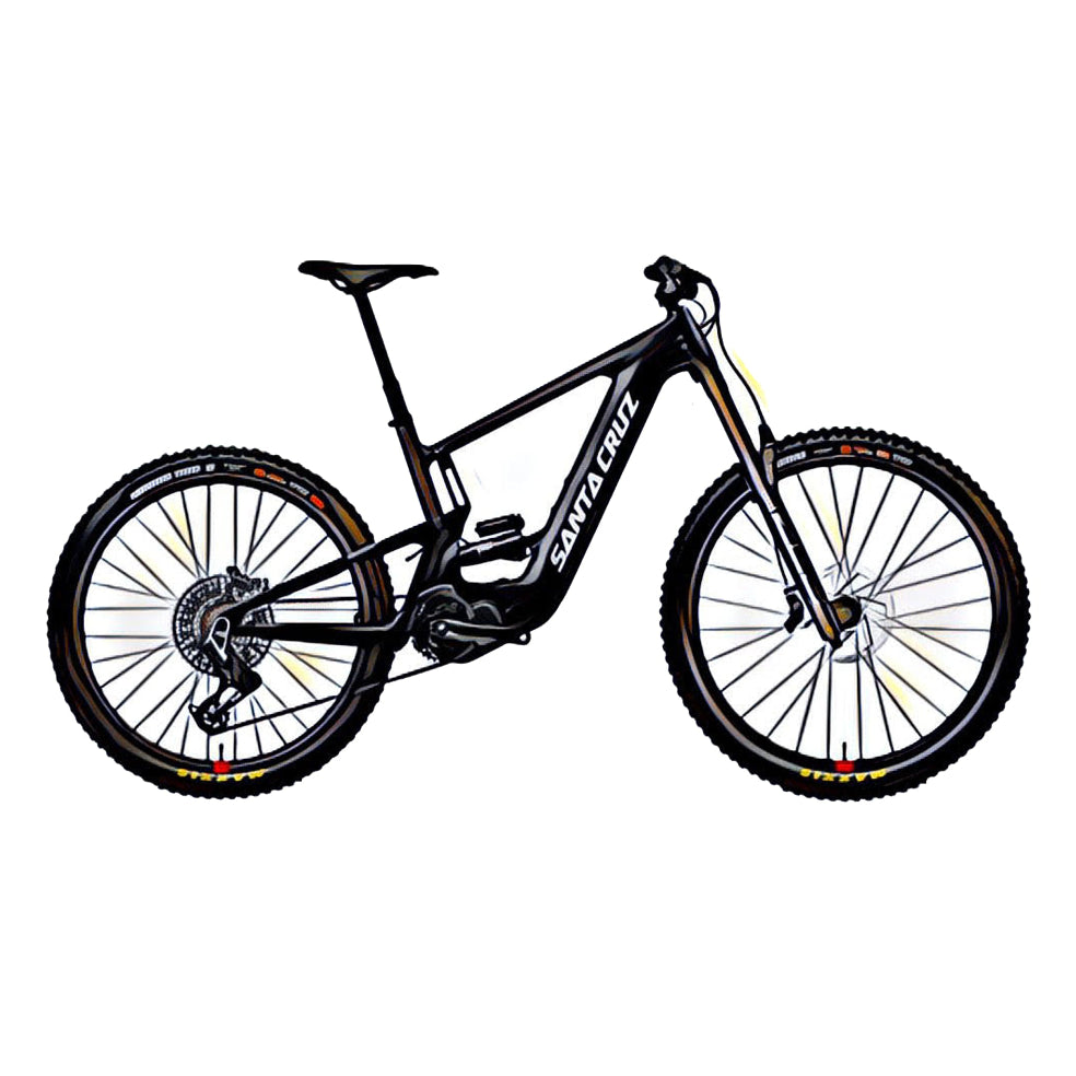 Santa Cruz Heckler SL e-MTB – side view, compatible model for the frame protection kit